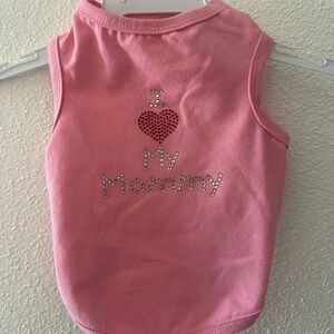 Pink Dog Shirt with Rhinestones